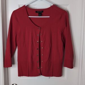 White House Black Market sweater snap front size M